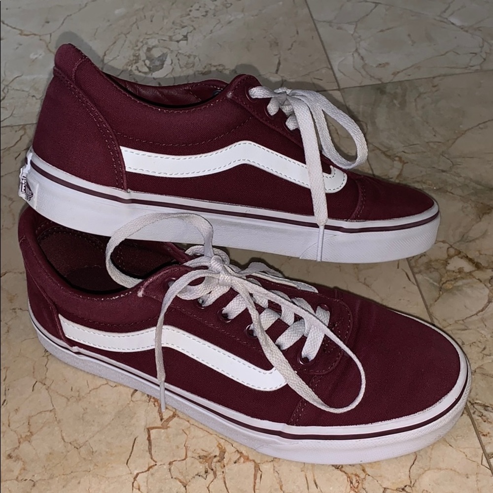 Burgundy vans sneakers
